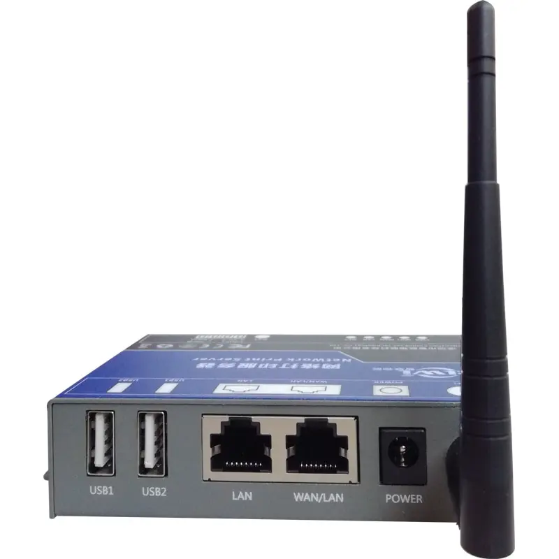1/2 منفذ USB شبكة الطابعة خادم مكتب الطابعة مشاركة جهاز التحكم عن بعد الطباعة اللاسلكية الصغيرة واي فاي WAN LAN NET