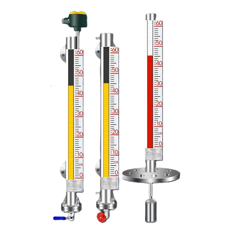 1m/2m/3m Range 304 or 316L Stainless Steel Explosion Proof Industrial Magnetic Liquid Indicator Instrument Level Meter