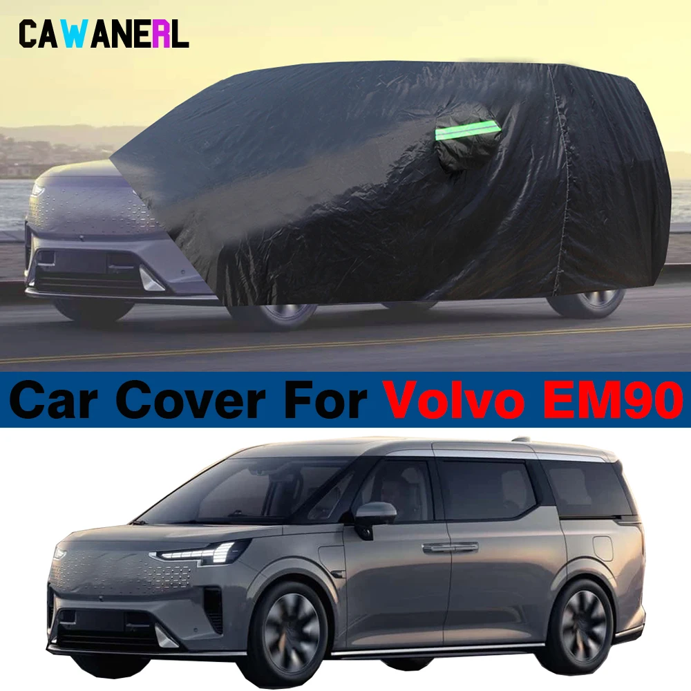 

Black Full Car Cover Waterproof MPV Anti UV Sun Rain Snow Dust Prevent Cover Windproof For Volvo EM90 2023-2025