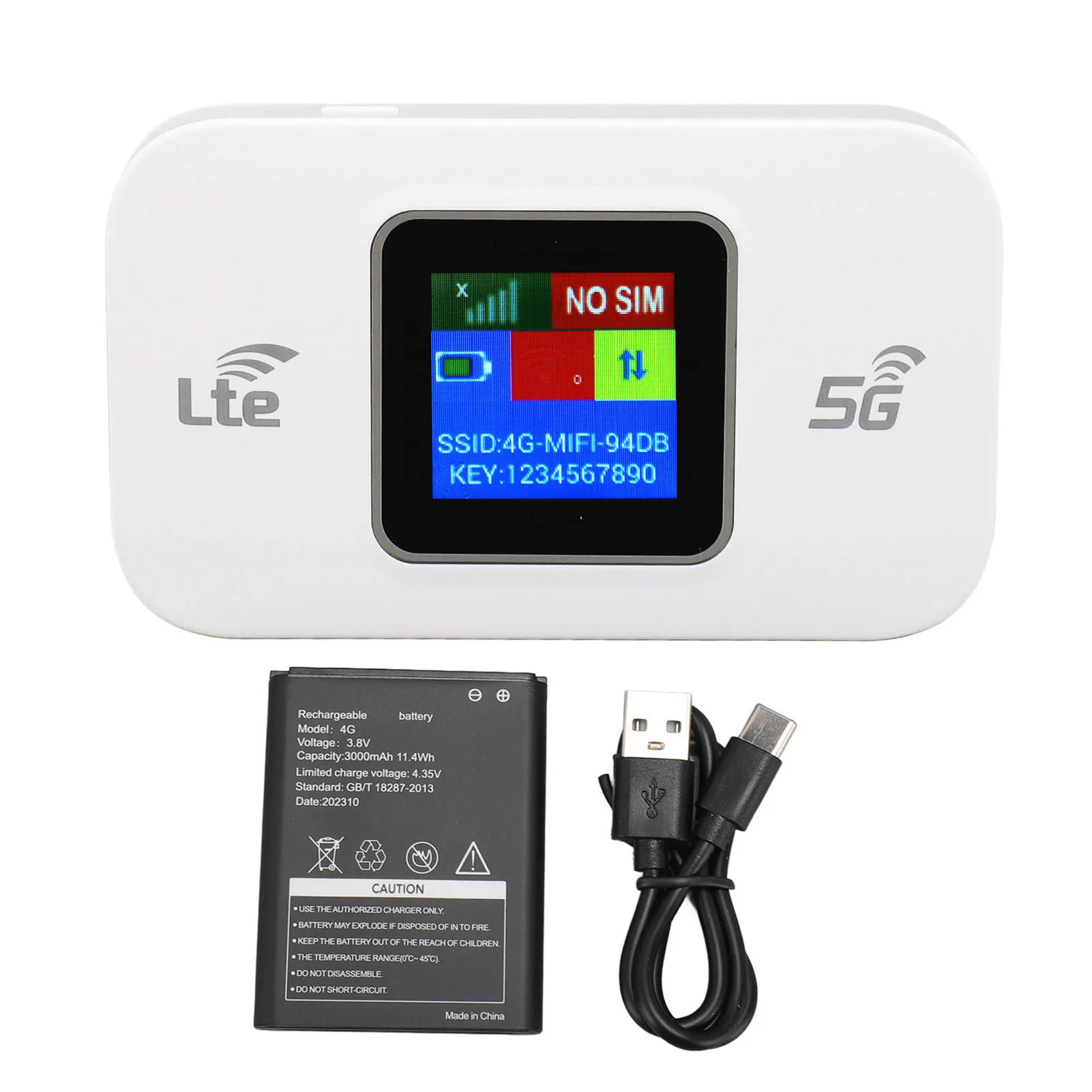 

Portable 4G LTE WiFi Modem Professional 300Mbps High Speed Color Screen 4G Mobile WiFi Router for Mobile Phone Laptop Tablet