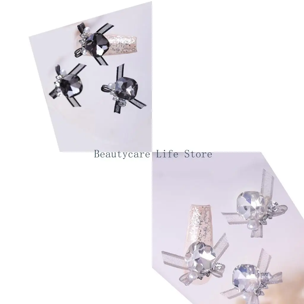 652C 3pcs High Quality Fingernail DIY Decorative Accessories Rhinestones Art Decortaion Easy Installation and Removal