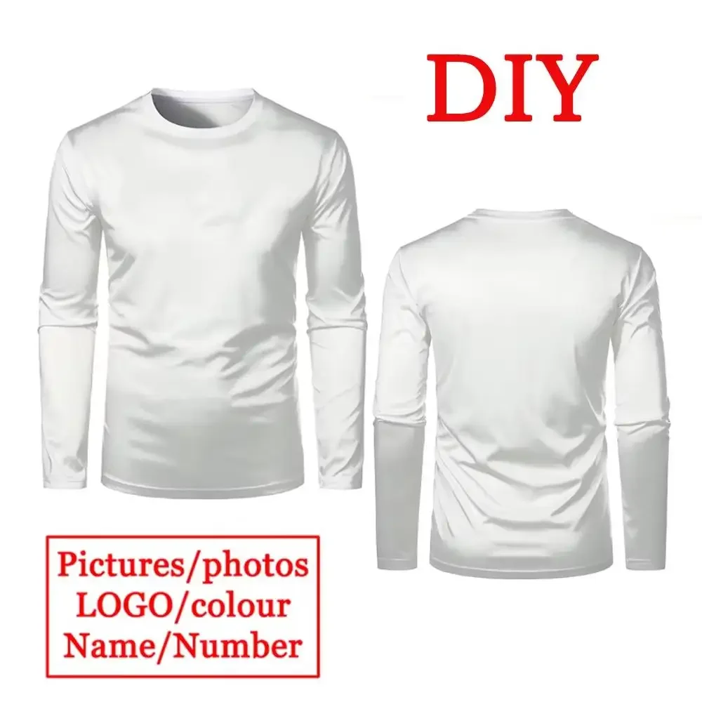 DIY Customized Logo Photo T-shirt Personalized Custom Quick-drying Sports Tees Men's Fashion Classic Crew Neck Casual Tops - view 3