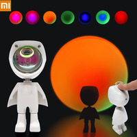 Xiaomi Astronaut Sunset Night Lamp Projector RGB LED USB Rechargeable Table Lamp Touch Dimming For Room Decor Child Nightlight
