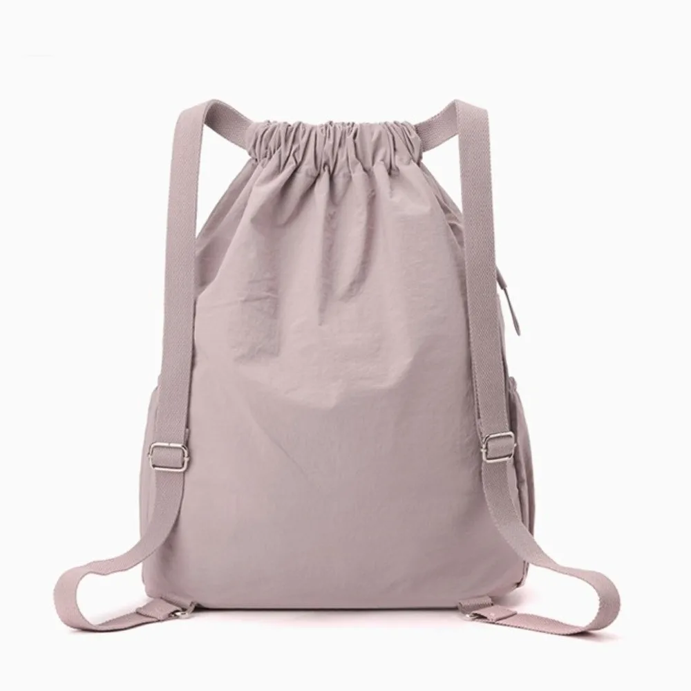 حقيبة ظهر رياضية ذات سعة كبيرة بلون سادة مقاومة للماء، حقيبة خفيفة الوزن برباط للإغلاق للاستخدام اليومي #5