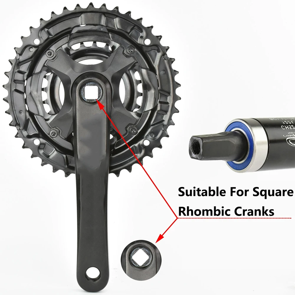 الدراجة مربع تفتق أسفل قوس 68 مللي متر دراجة مركز المحور 103/107/111/113.5/116/119/122 مللي متر