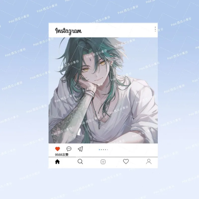 Game Impacting HD Card Surrounding Figures Xiao Popular Ins Style Decoration Anime Acrylic Desktop Decoration for Friends