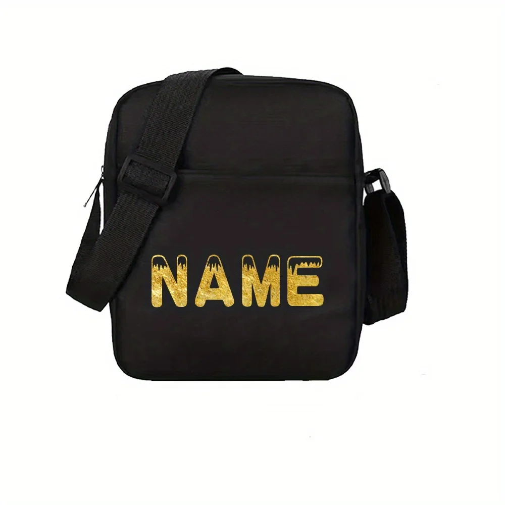 Personalized Customization Name Men's and Women's Crossbody Bag Shoulder Bag Outdoor Travel Portable Leisure Storage Bag