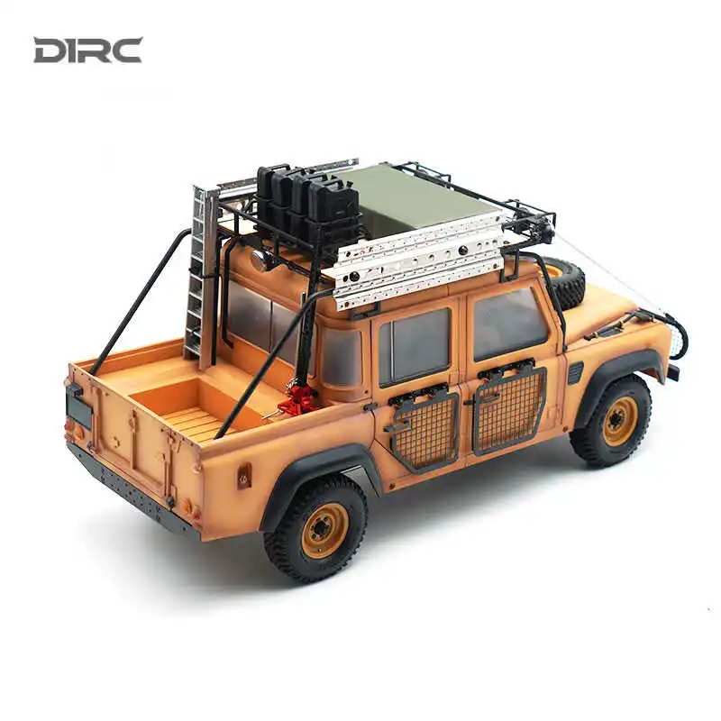 D1RC D110 Pickup Defender Camel Trophy 1/10 RC samochód wspinaczkowy terenowy pojazd symulacyjny Crawler 2 Speed Metal Chasis zabawkowy Model