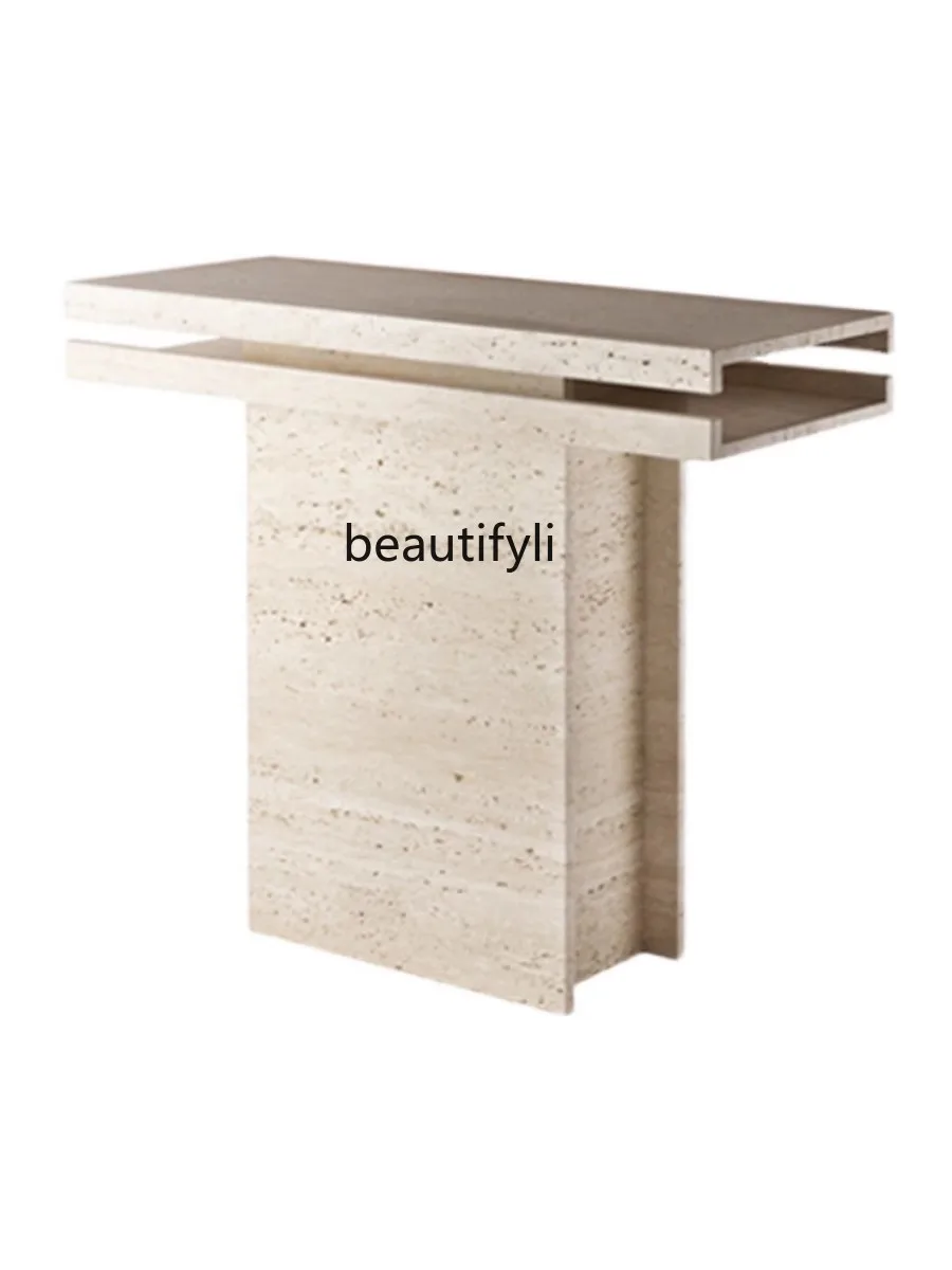 

Light luxury modern simplicity, entrance table cream style, marble entrance table