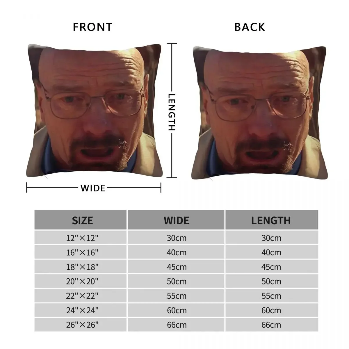 Walter White Meme Breaking Bad Pillowcase Soft Polyester Cushion Cover Gift Throw Pillow Case Cover Home Wholesale 18\'\'