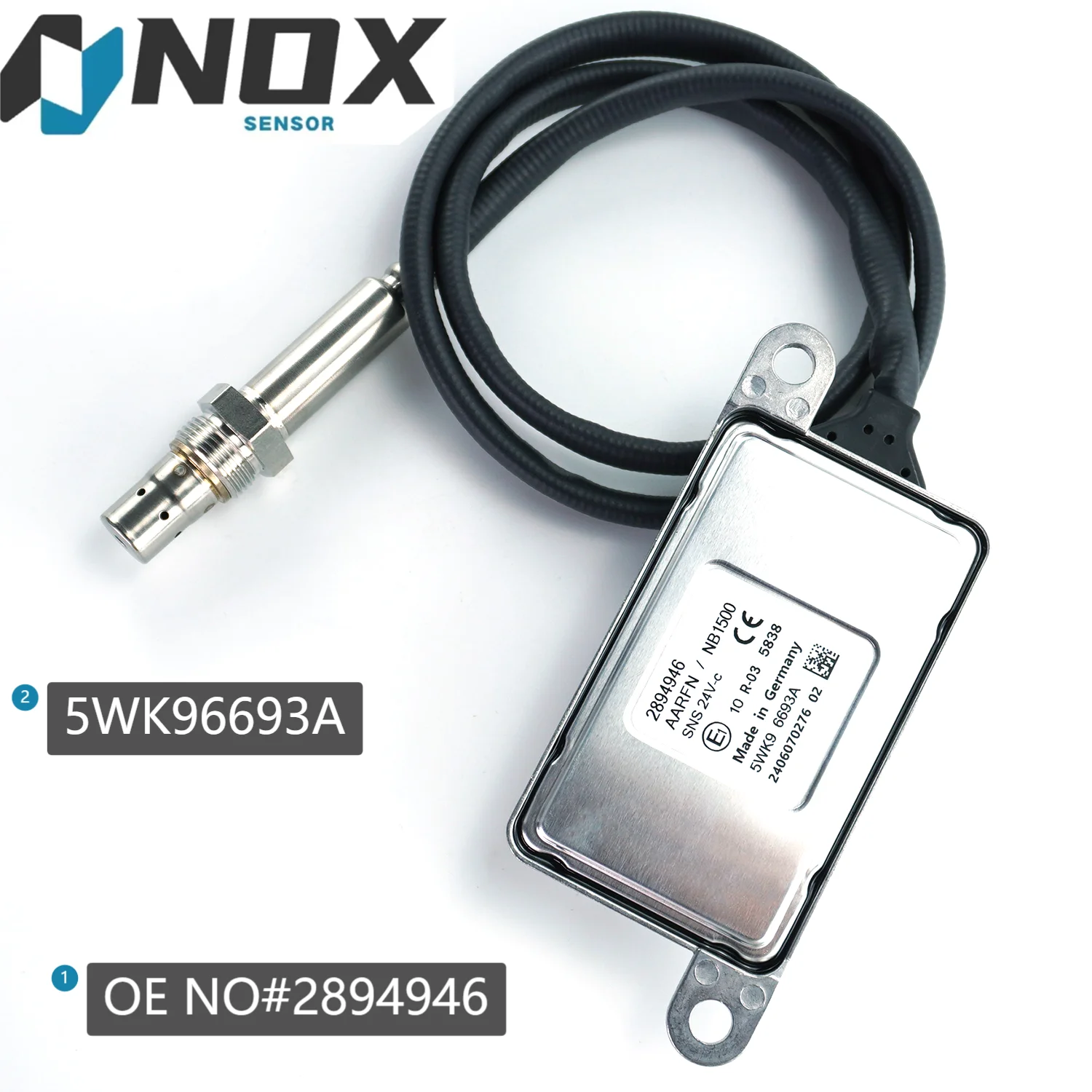 

Nitrogen Oxide Sensor 2872298 2894946RX for Cummins 2016-13 ISL 8.9L OEM 2872298 5WK9 6693A 2894946RX 5WK96693A