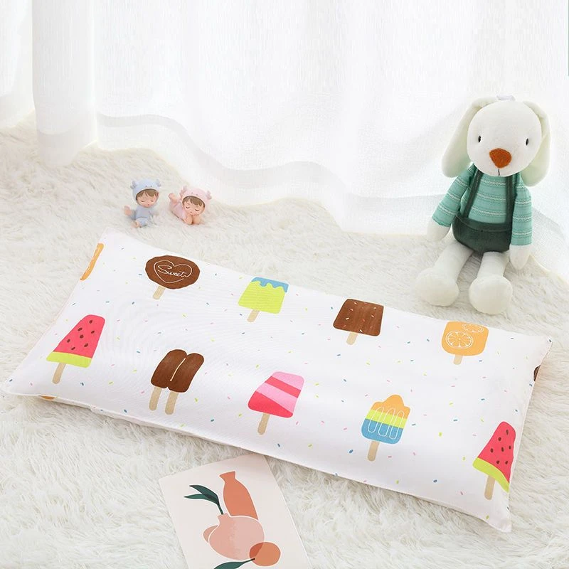 1 Piece Cartoon Animal Printing Baby Pillow 2 Sizes Toddler Pillow Breathable 100% Cotton Kids Baby Pillow  0-3 Years Old Child