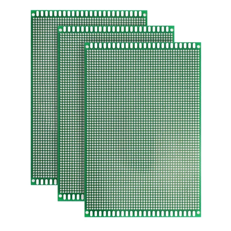 

Двусторонняя печатная плата, D D DZRCOXI, большая печатная плата, макетная плата, 3 шт., 12X18 см, для пайки электронных проектов DIY, совместимая с