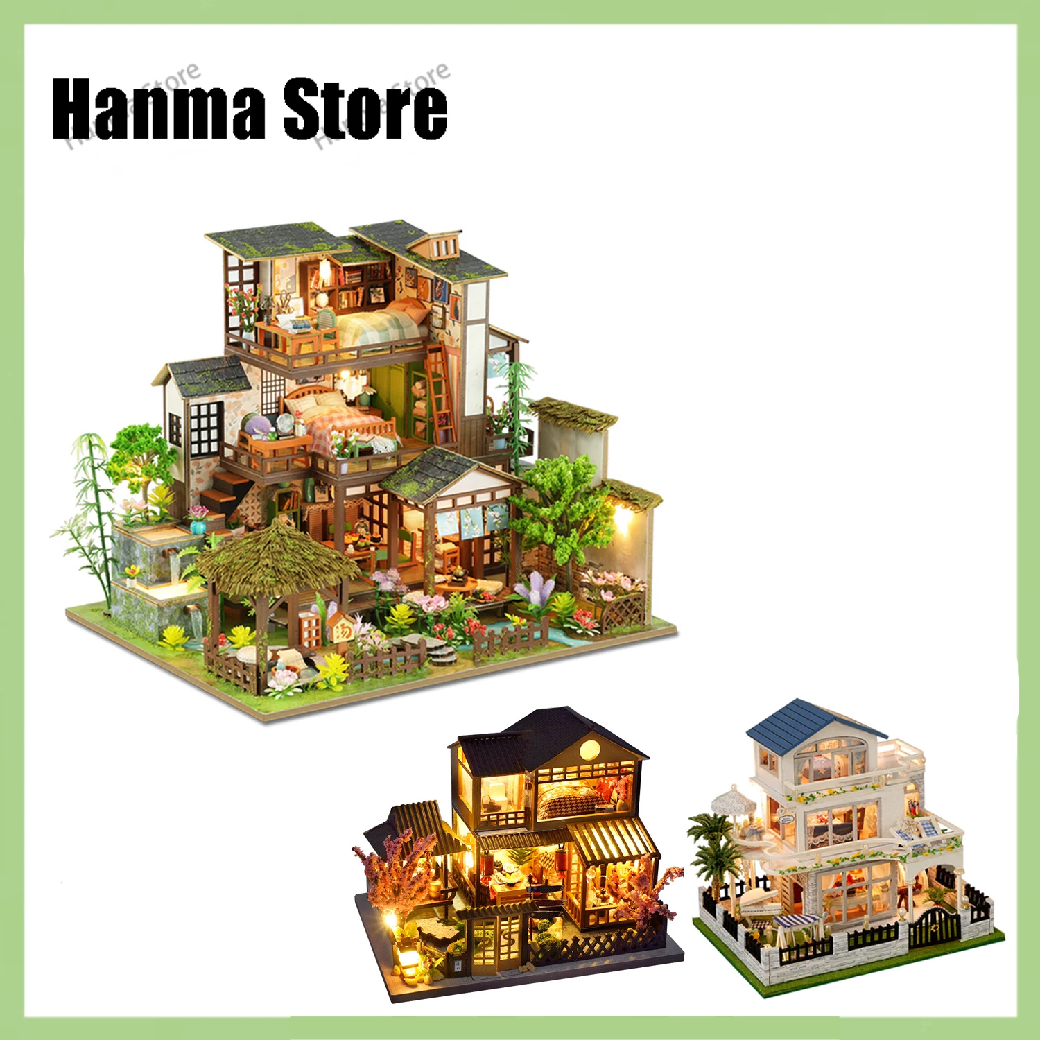 

НОВЫЕ деревянные мини-приморские виллы «сделай сам», миниатюрные строительные наборы, кукольные домики с мебелью, кукольные домики Casa для друзей, подарки на день рождения