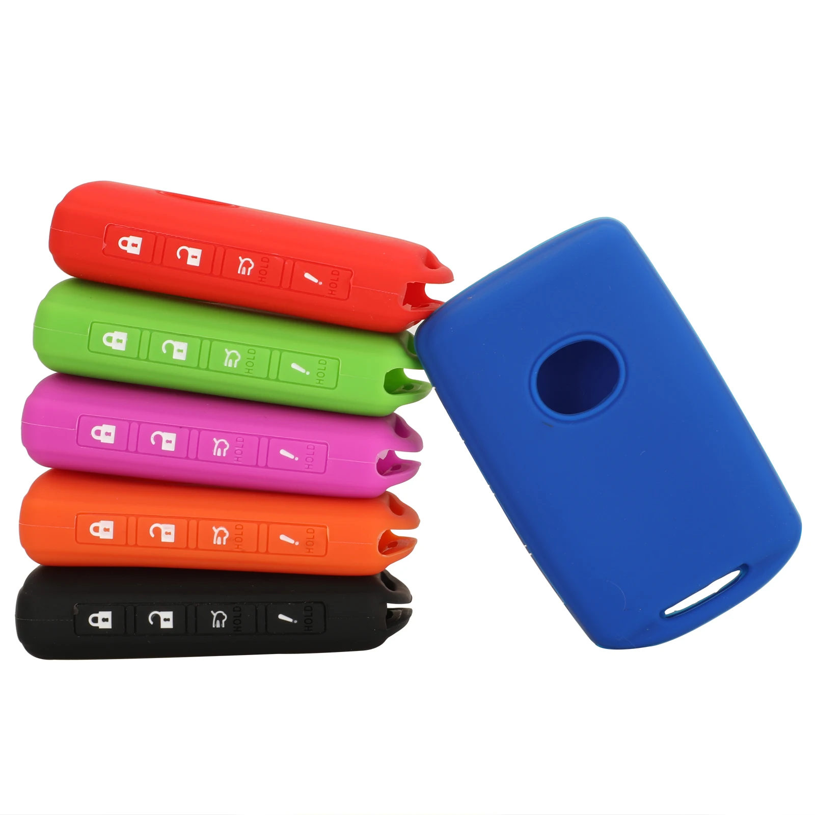 jingyuqin New 4 Buttons Remote Car Key Fob Case Silicone Cover Holder Protect For Mazda 6 MX-5 Miata RF 3 Hatchback CX-30