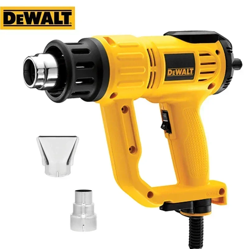 DEWALT D26411 1800W/2000W Corded Heat Gun, 50-600°C Adjustable Temp 250-650L/min Airflow for Shrink Wrapping Paint Stripping