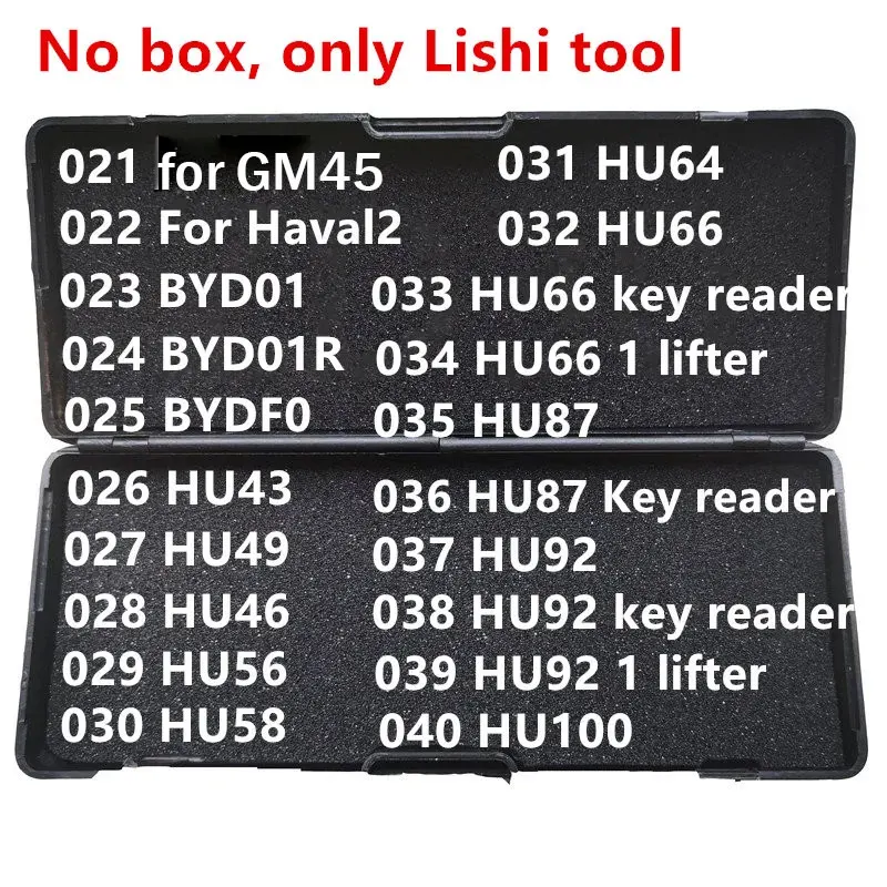 

021-040 без коробки Lishi 2 в 1 инструмент 2 в 1 BYD01 BYD01R BYDF0 HU43 HU49 HU46 HU56 HU58 HU64 HU66 HU87 HU92 HU100 для GM45 Haval2