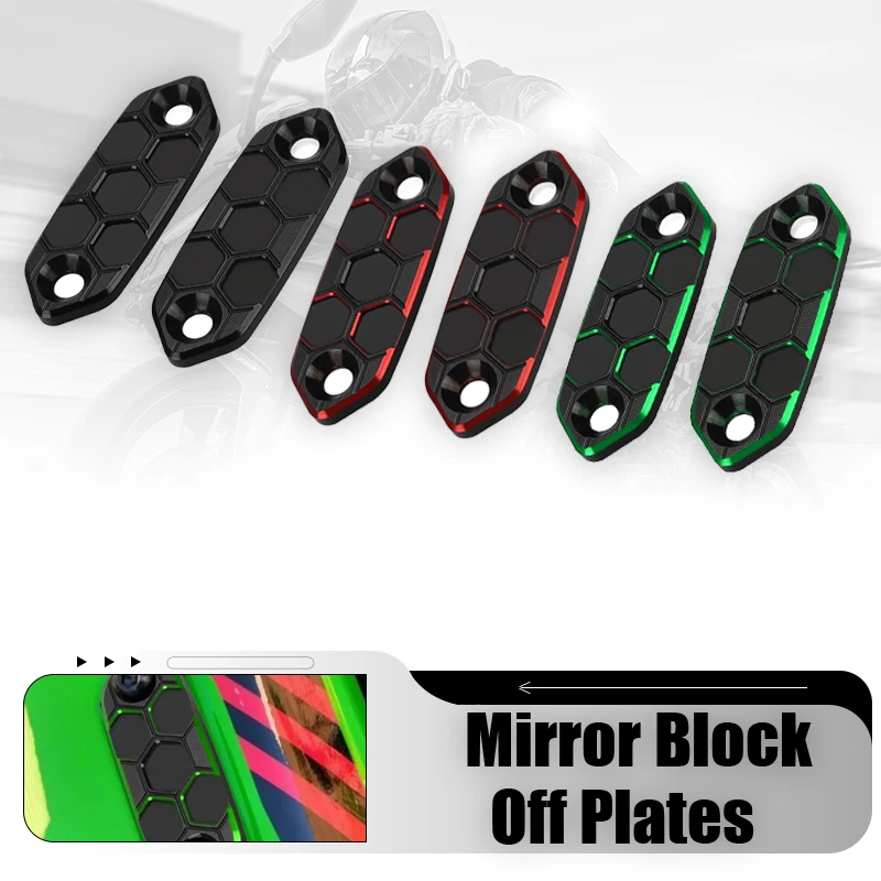 

2024 2025 ZX6R For Kawasaki ZX-6R ZX 6R 2019 2020 2021 2022 2023 Motorcycle Rear View Side Mirrors Bracket Hole Cap Clamp Cover