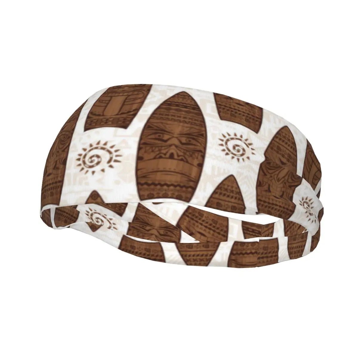 

Sports Sweatband Breathable Headband Sweat Hair Head Band Wood Surfing Boards Print Yoga Headband