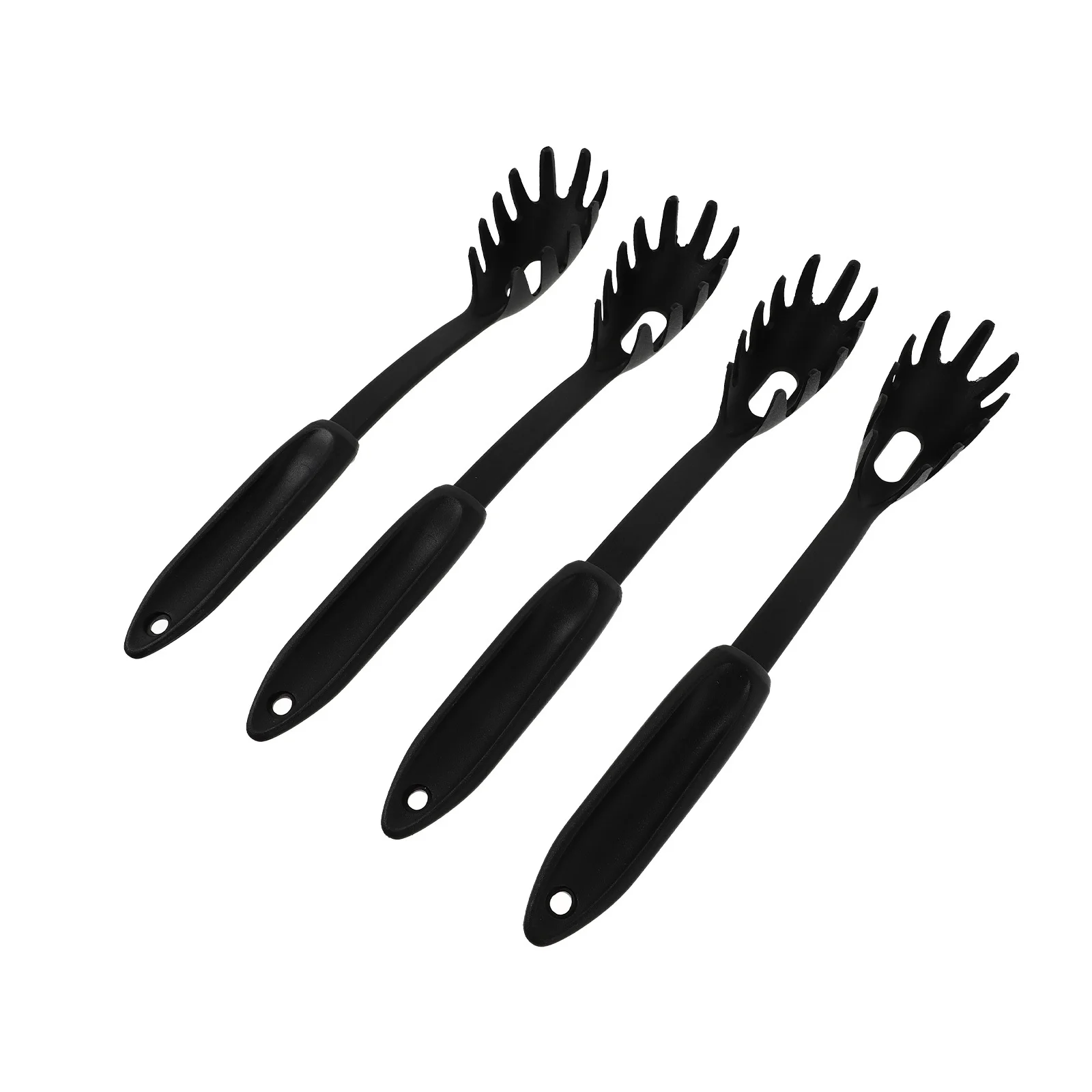 

4 шт. нейлоновые кухонные ложки, черные ложки для спагетти, антипригарный кухонный гаджет, практичный дуршлаг для лапши, ковш, ситечки