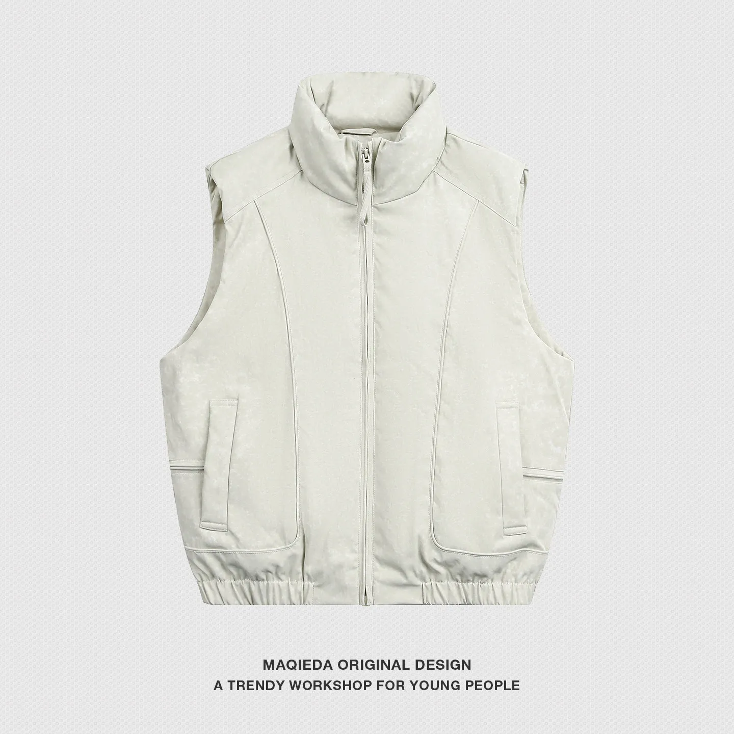 

Зимний пуховый жилет Pure Color с американским воротником, модный, для пар, молодежный, для повседневной носки.