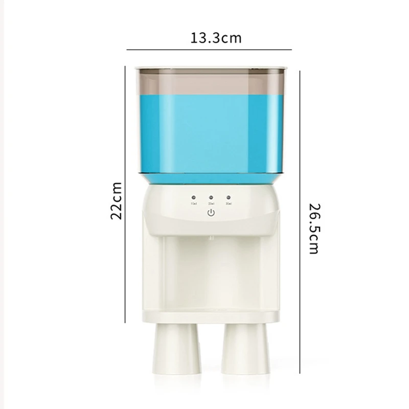 Automatic Mouthwash Dispenser For Bathroom, Adjustable Dispensing Levels, Rechargeable, 2 Magnetic Cups,Wall Mounted