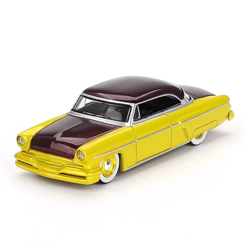

MINIGT масштаб 1/64 Capri Hot Rod 1954, имитация модели автомобиля из сплава, статическая коллекция, украшенные праздничные подарки, игрушки, сувенирный подарок