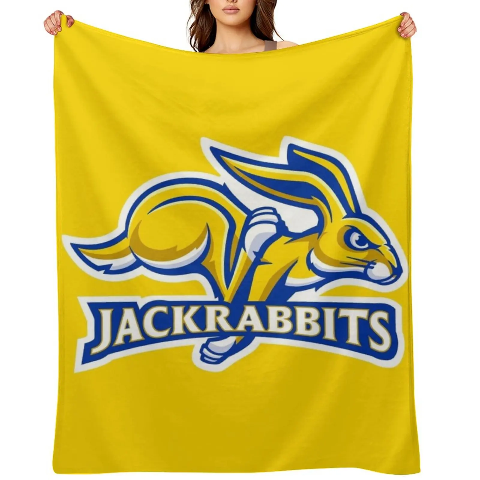 

the Jackrabbits-South Dakota State-icon Throw Blanket Plaid Comforter Sofas Thins Blankets