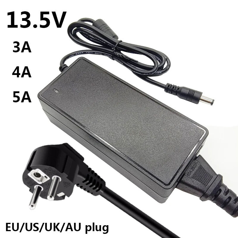 

13.5V 3A 4A 5A AC DC Adaptor 13.5 Volt Power Adapter Supply Converter 5.5mmx2.1-2.5mm 13.5V3A 13.5V4A 13.5V5A Adaptador