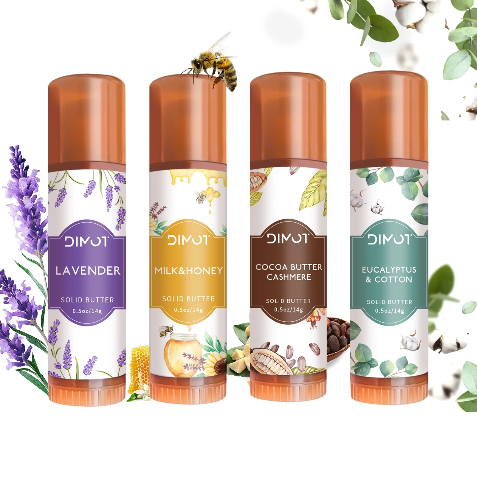 DIMOT 솔리드 바디 로션 버터 수딩 뉴리쉬 모이스처라이저 스무스 러프 딥 하이드레이션 크림 스킨 케어 유칼립투스 오일 향