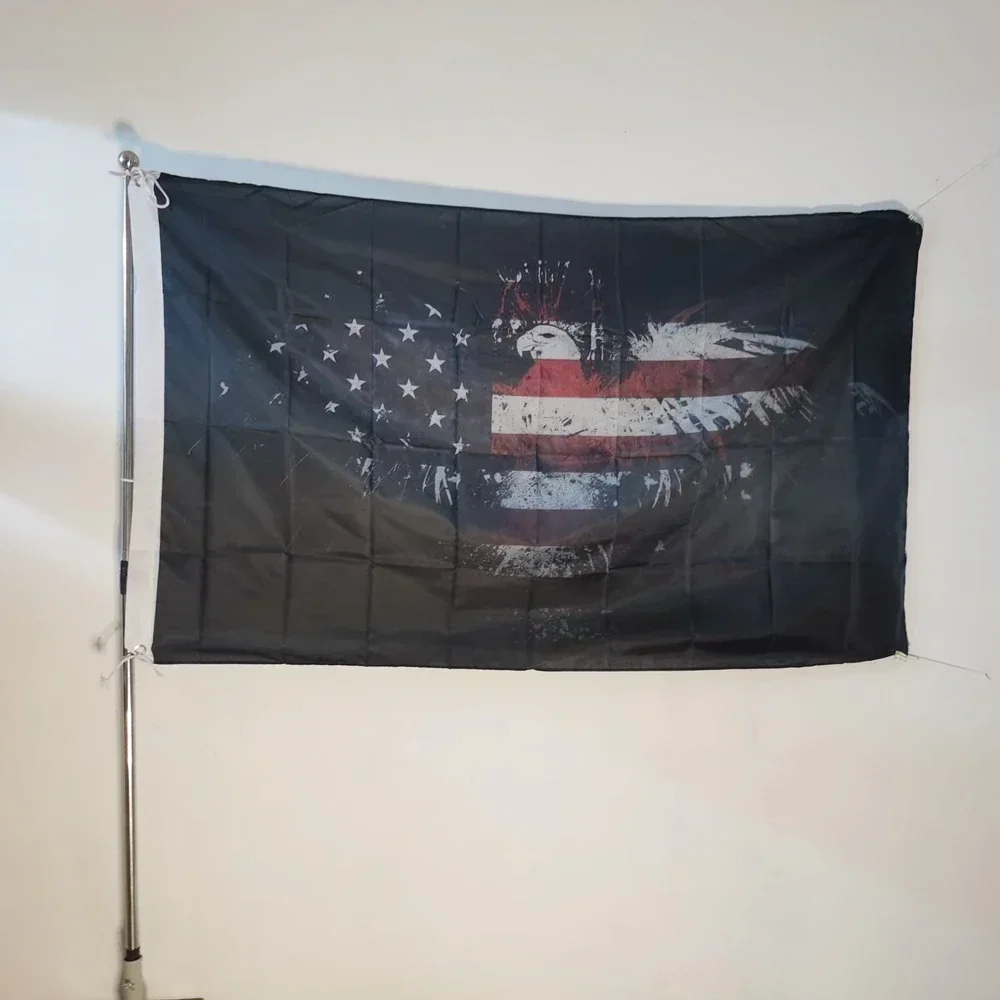 

USA Eagle American Flag Banner 90x150cm - Indoor/Outdoor Heavy Duty Polyester Decor Garden Wall Fence Hanging National Pride