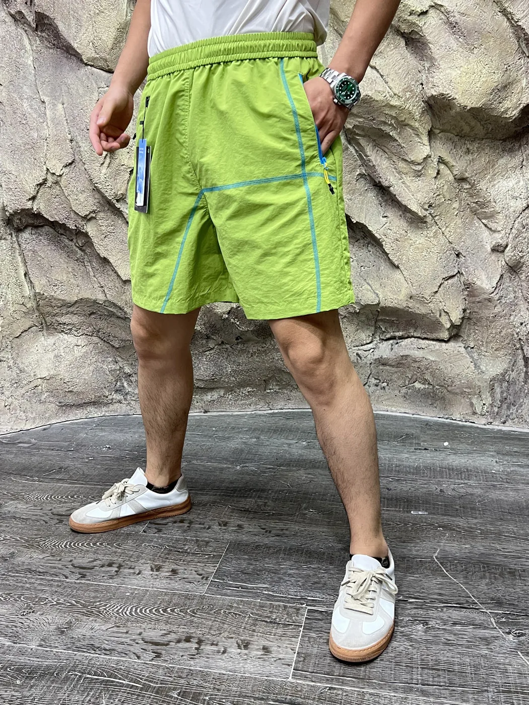 

Quick Dry Summer Beach Shorts Couple's Five-Point Pants Outdoor Workwear Standard Fit mid Waist Nylon Fiber Casual Shorts
