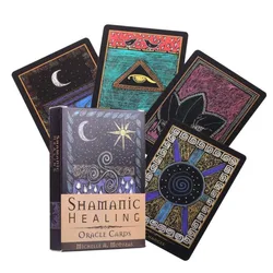 Cartas de oráculo de curación súper chamánica, baraja de 44 cartas, Tarot, versión en inglés, juego de mesa de adivinación