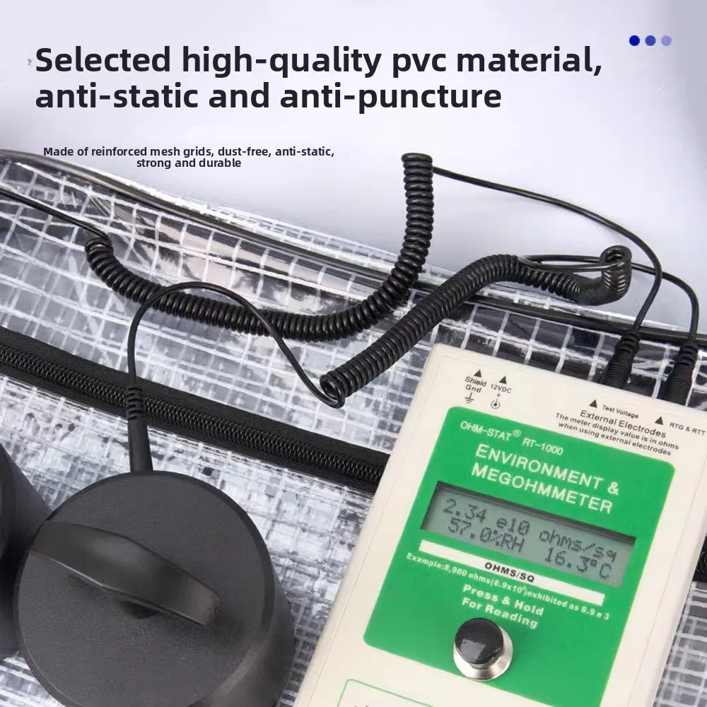 طقم حقيبة PVC شفافة خالية من الغبار ومضادة للكهرباء الساكنة، حل أمان للتخزين في شبكة الغرفة النظيفة