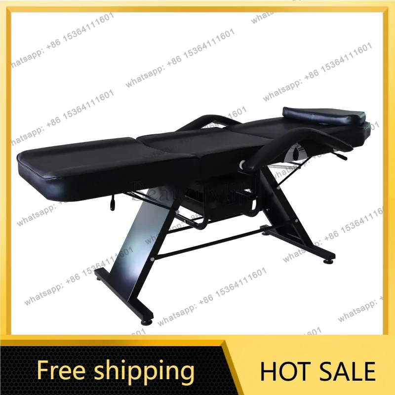 Factory Direct Sales Manual Adjustment Beauty Salon Special Massage Folding Tuina Bed