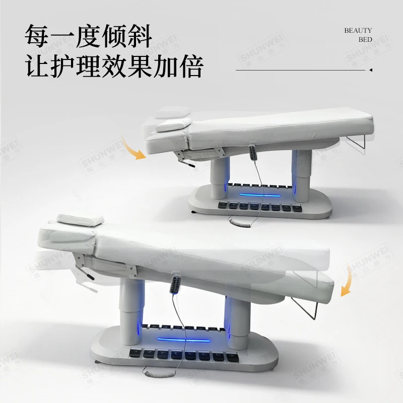 Massage Table & Bed,Beauty Salon Furniture,Four-Motor Bed Lights, Specially Designed Beauty Salons, With Adjustable Height Massa