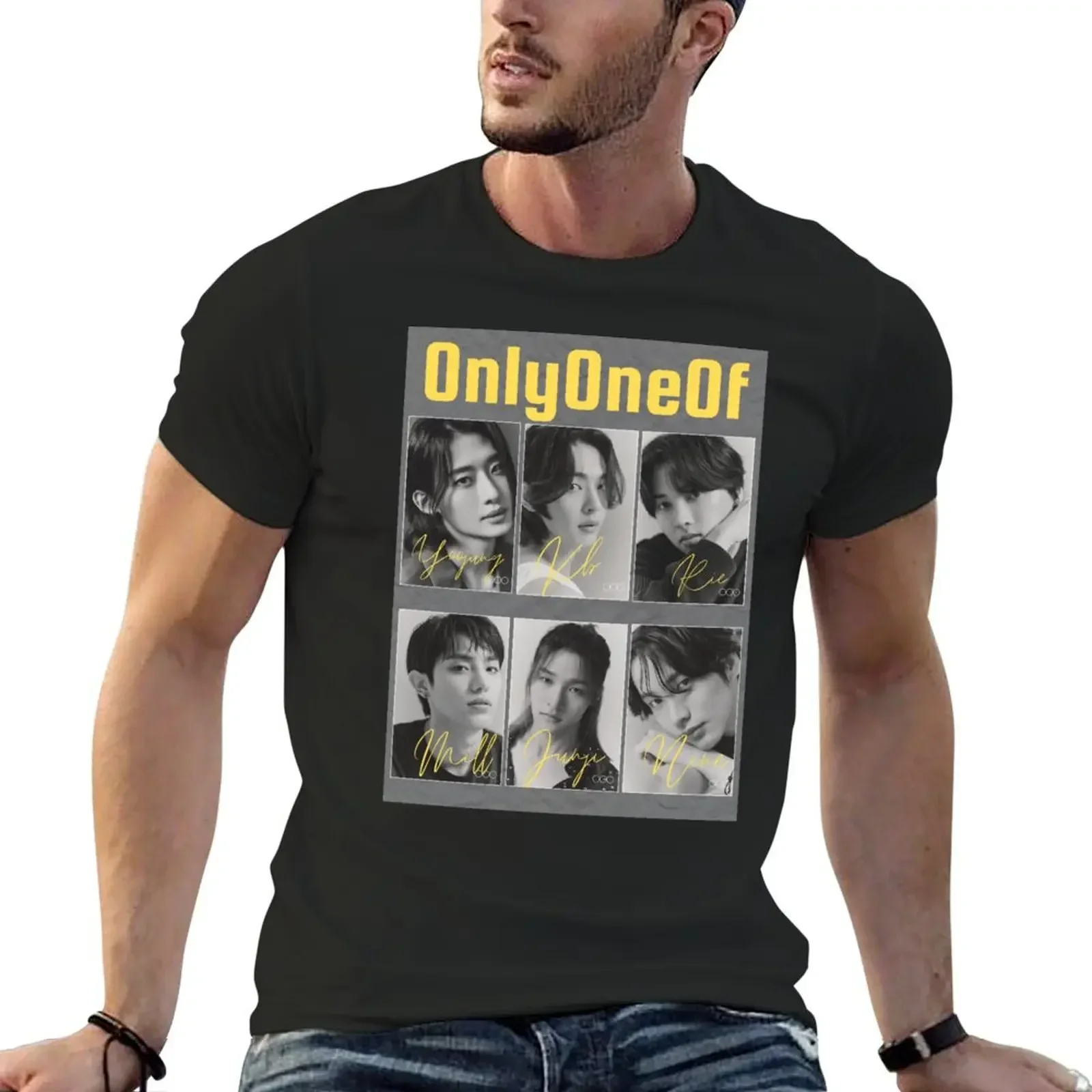 OnlyOneOf kpop members T-Shirt oversized graphic tee Blouse vintage street wear Short sleeve tee men