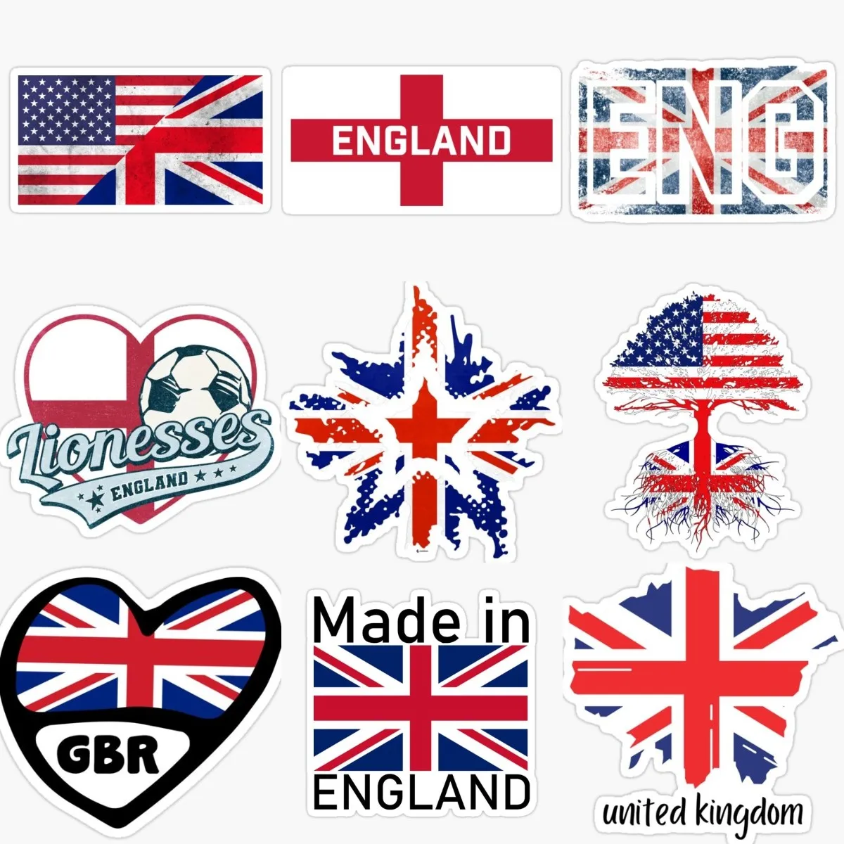 England London GB UK Red Cross Flag PVC Tickers for Covered Scratch Decorate Car Motorcycle Laptop Window Bicycle Wall Helmet