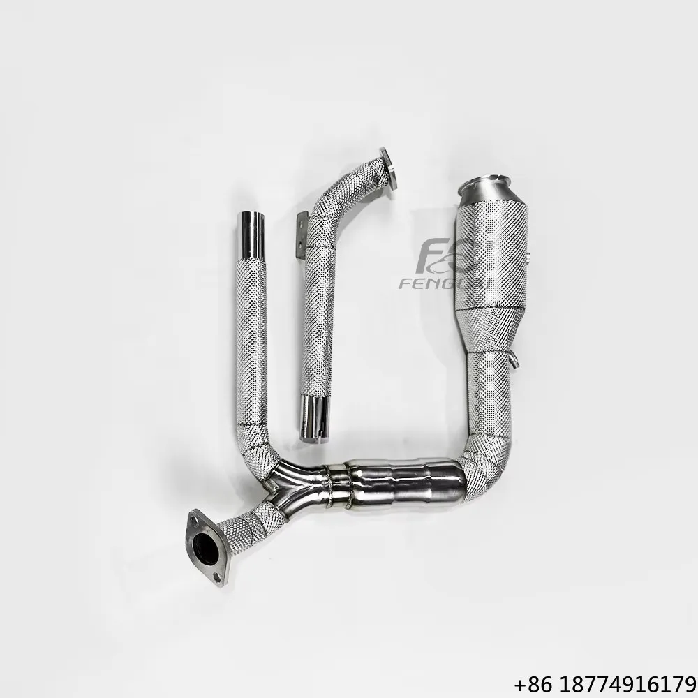 

OEM High Flow Downpipe for 718 /Boxster 2.0T 2.5T 2020+ with OPF Exhaust Pipes Header No Engine Failure Down Pipe