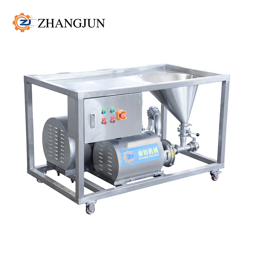 New Zhangjun 4kw Dairy Mixer Powder Mixing Emulsifying For Juice