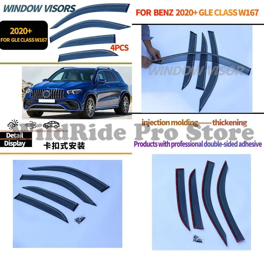 

1 set For Mercedes GLE Window Rain Visor Sun Shade 2019 Benz GLE Class