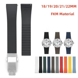 New Design CTS Fluororubber Watch Strap 18mm 20mm 22mm 21mm Quick Release With Buckle Watch Bands FKM Strap For Cut To Size
