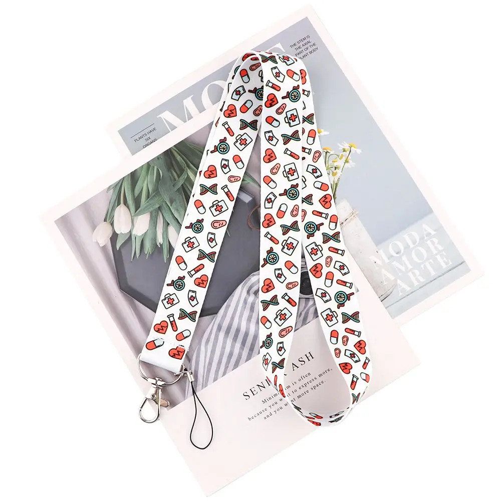 Charm Phone Rope Hospital Supplies Keychain Hang Rope Mobile Phone Strap Neck Straps Nurse Lanyard Doctors ID Card Hang Rope