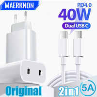 PD 40W USB C Charger Fast Charging Phone Charger Power Adapter For iPhone 16 15 Pro Xiaomi Type C Wire Quick Charge Wall Charger