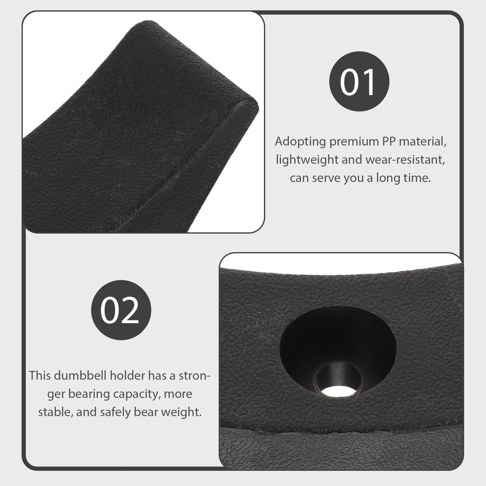 

4Pcs Dumbbell Rack Plastic Wear-Resistant Lightweight Dumbbell Organizer Stand Sturdy Storage Rack for Gym Dumbell Holder