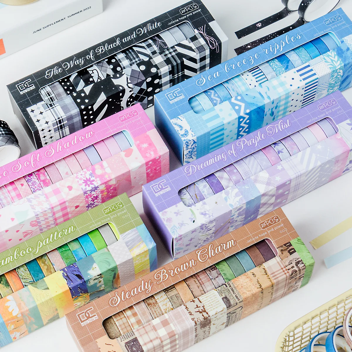 MINKYS 20rolls/box Decorative Masking Tape Set Scrapbook Jou