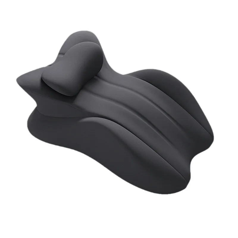 Multifunctional Memory Foam Prone Sleeping Pillow with Detachable Mini Pillow, Ergonomic Bedside Lumbar Support Cushion for