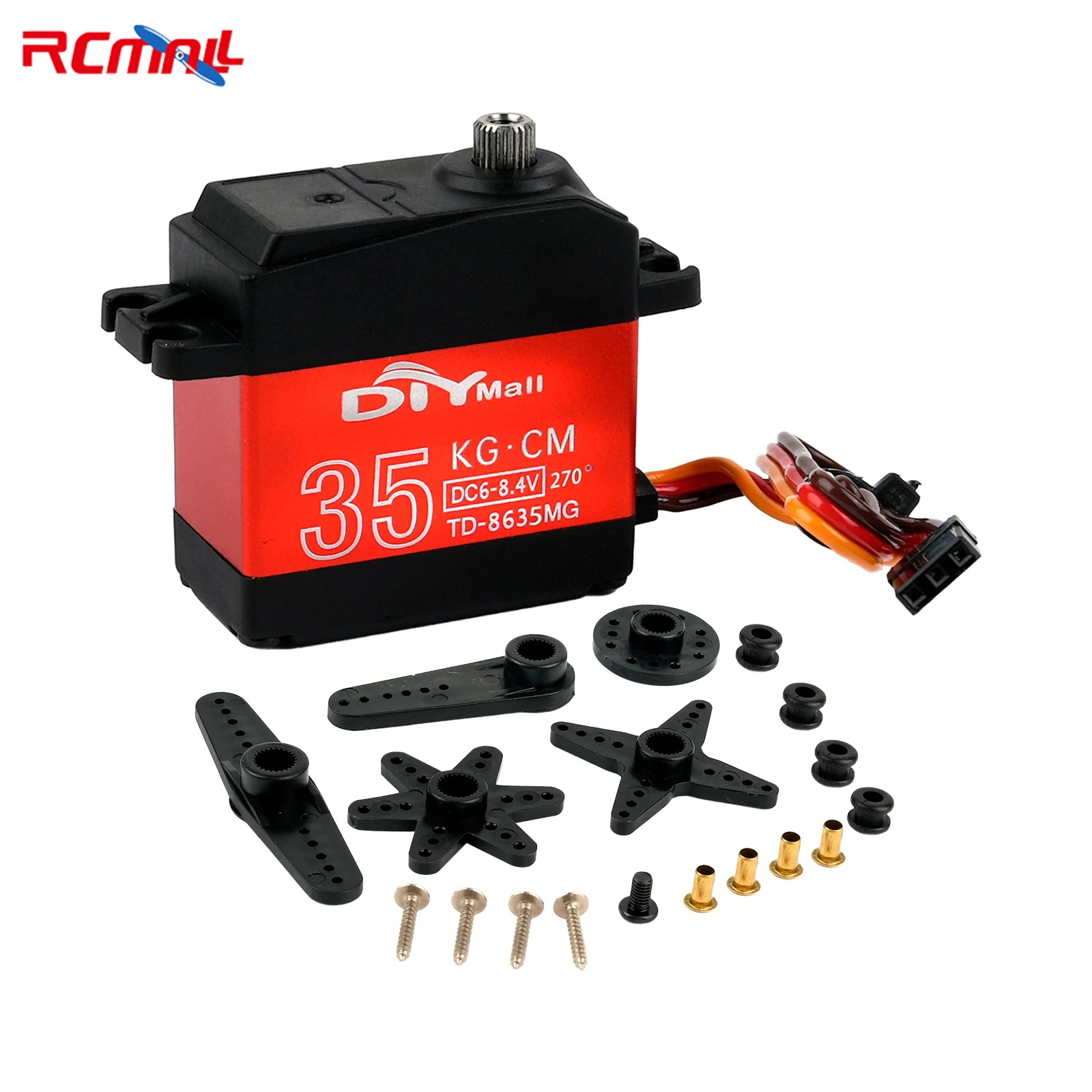 High Torque Digital Servo Full Metal Gear 15KG 20KG 25KG 30KG 35KG Carbon Brush Motor 180 270 360 Degree for RC Car Robotic Arms image 3