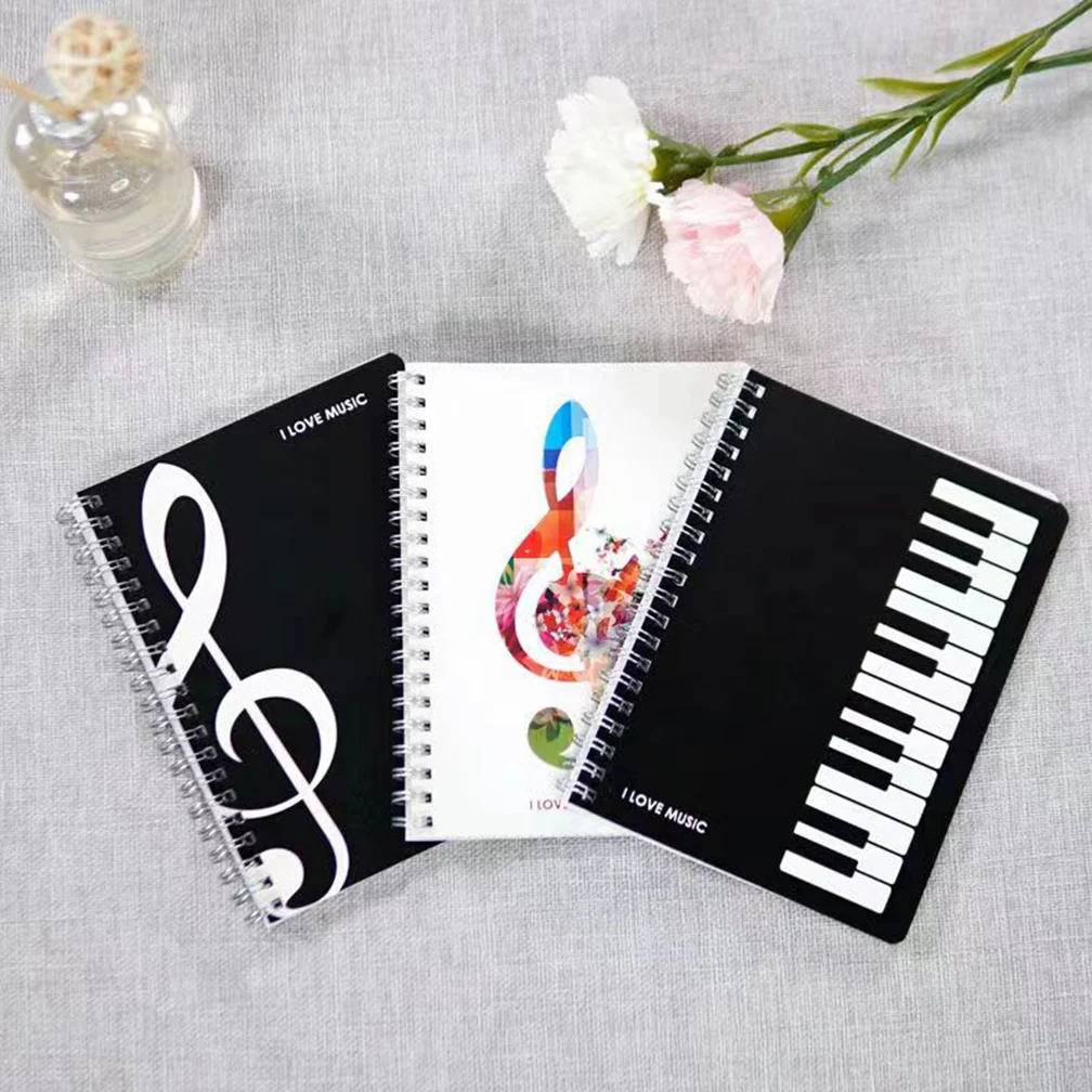 

Piano Keyboard Coil Notebook B6 17X13Cm Memo Spiral Notebook Bound Music Diary Sketchbook Student Journal Notepad Stationery