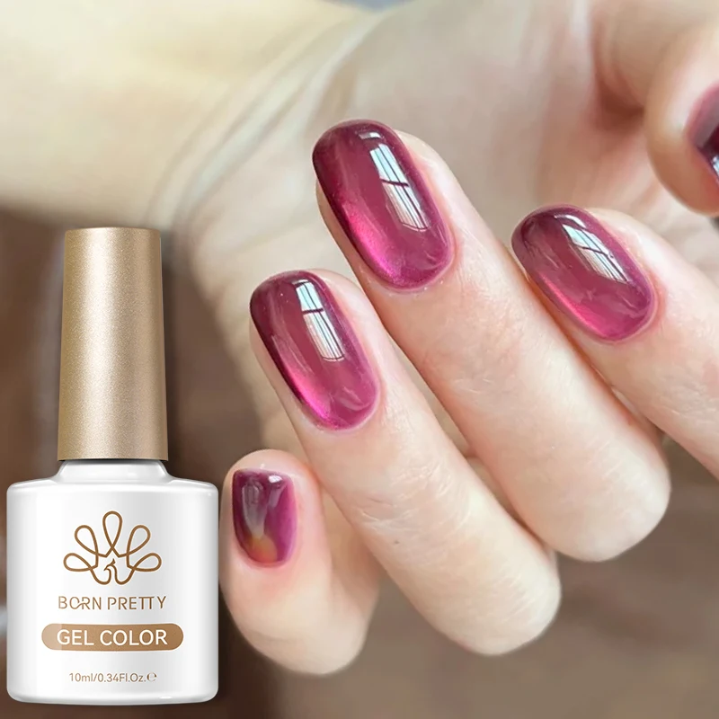 

Гель-лак для ногтей BORN PRETTY 10 мл, магнитный, с эффектом стеклянных бусин и кошачьего глаза, ультра-блестящий, смываемый, УФ-гель, полуперманентный, для нейл-арта